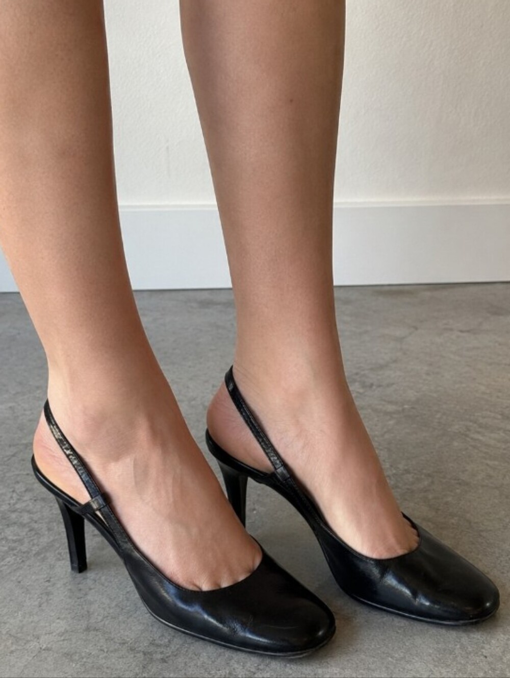 Jones New York In Good Taste Kidskin Leather Slingbacks-Size 8M -Great Mom Gift